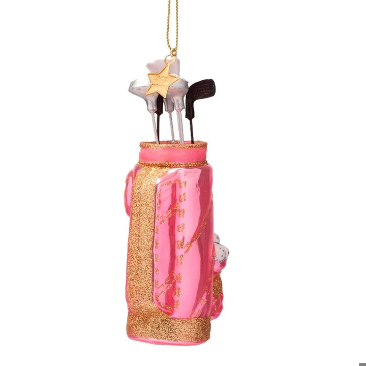 PINK GOLF BAG GLASS ORNAMENT Vondels PINK GOLF BAG GLASS ORNAMENT Bonjour Fete - Party Supplies