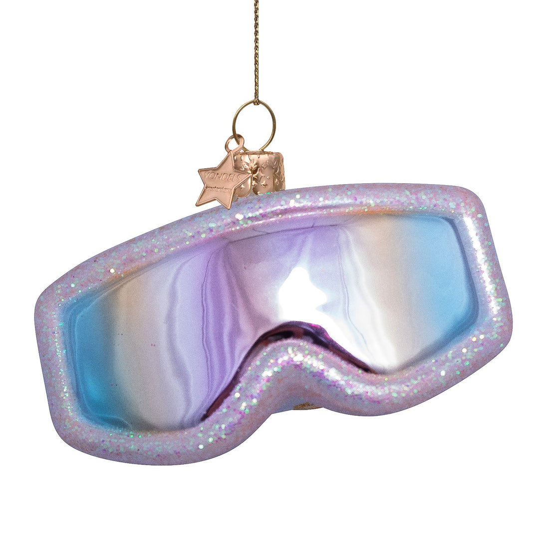 PINK SKI GOGGLES GLASS ORNAMENT Vondels Bonjour Fete - Party Supplies