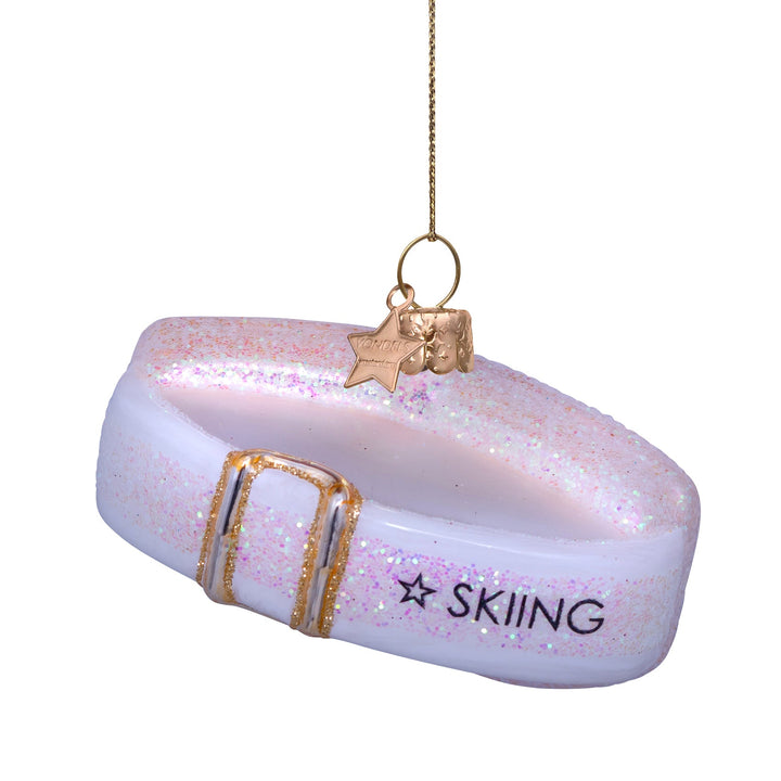 PINK SKI GOGGLES GLASS ORNAMENT Vondels Bonjour Fete - Party Supplies