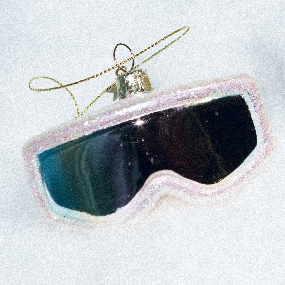 PINK SKI GOGGLES GLASS ORNAMENT Vondels Bonjour Fete - Party Supplies