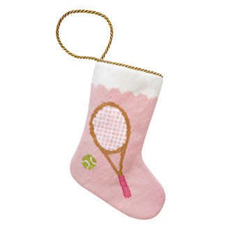 GRAND SLAM TENNIS RACQUETS IN PINK BAUBLE STOCKING Bauble Stockings Bauble Stockings Bonjour Fete - Party Supplies