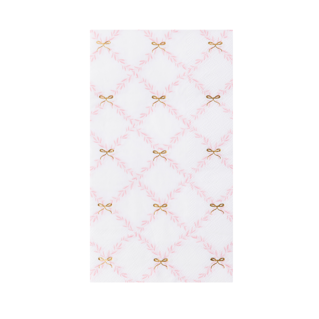 PINK TRELLIS GUEST TOWELS Bonjour Fete Napkins PINK TRELLIS GUEST TOWELS Bonjour Fete - Party Supplies