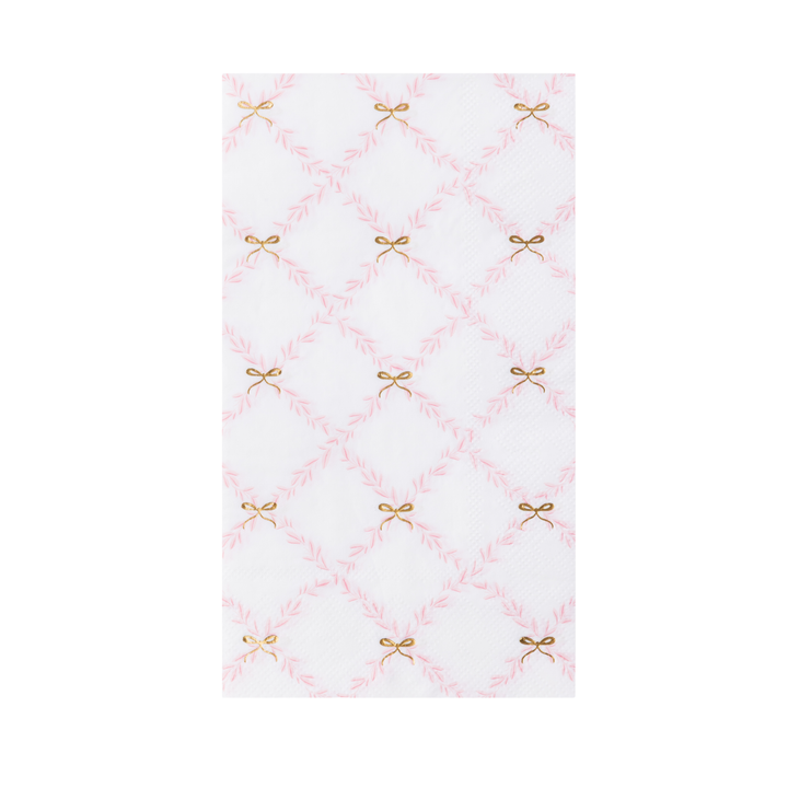 PINK TRELLIS GUEST TOWELS Bonjour Fete Napkins PINK TRELLIS GUEST TOWELS Bonjour Fete - Party Supplies