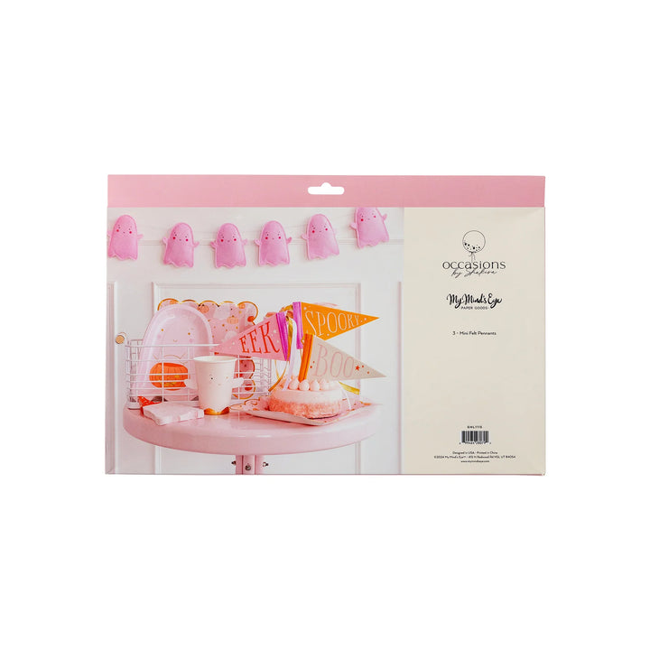 Pink & Orange Halloween Pennant Set