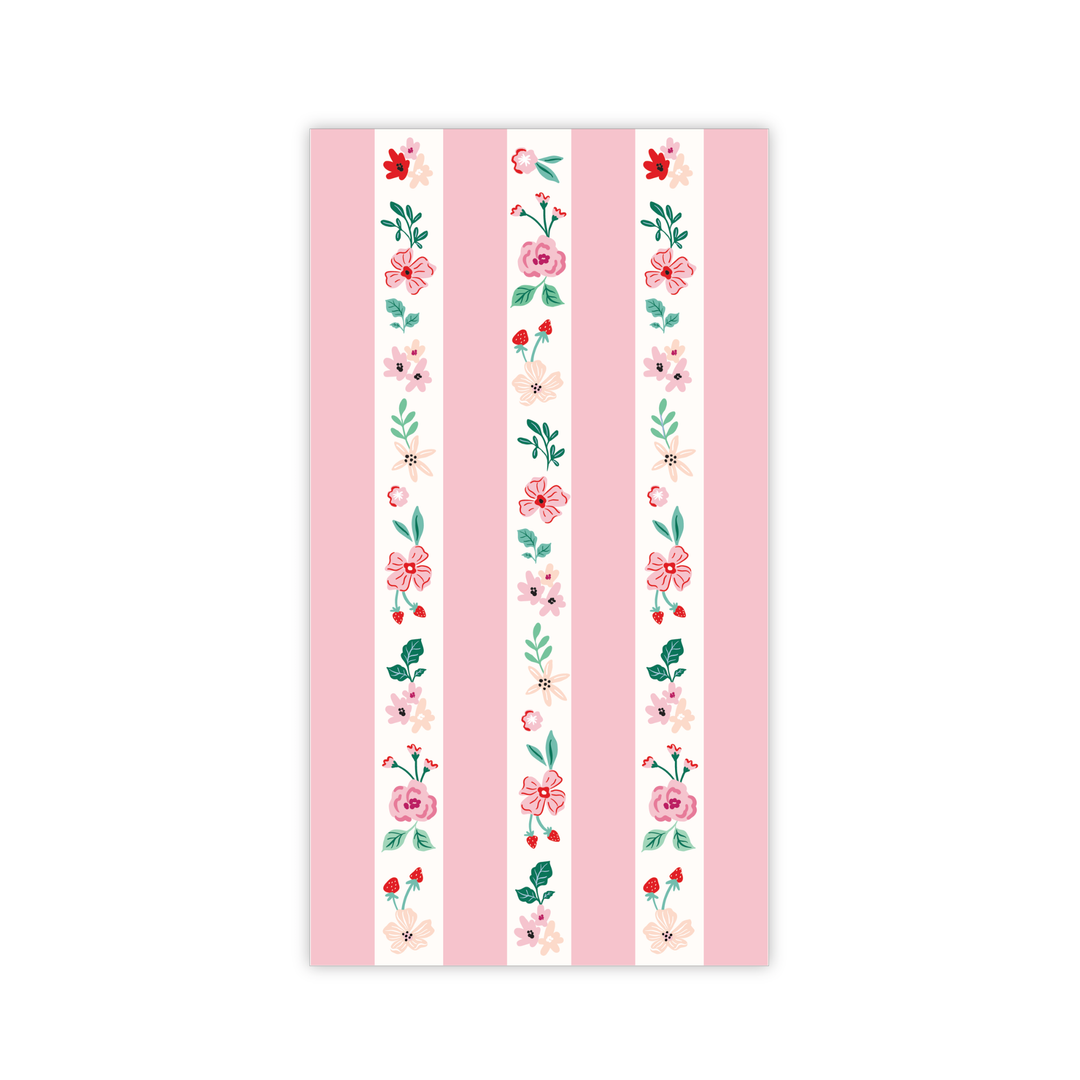 PINK & RED FLORAL GUEST TOWELS Bonjour Fete Garlands & Banners PINK & RED FLORAL GUEST TOWELS Bonjour Fete - Party Supplies