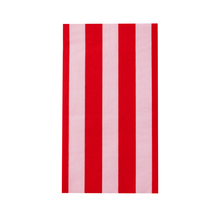 PINK & RED SIGNATURE CABANA STRIPE GUEST TOWELS Bonjour Fete Napkins PINK & RED SIGNATURE CABANA STRIPE GUEST TOWELS Bonjour Fete - Party Supplies