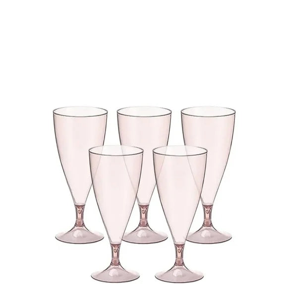PINK & GOLD PLASTIC CHAMPAGNE GLASSES IN STORAGE BOTTLE Unique Drinkware & Bar PINK & GOLD PLASTIC CHAMPAGNE GLASSES IN STORAGE BOTTLE Bonjour Fete - Party Supplies