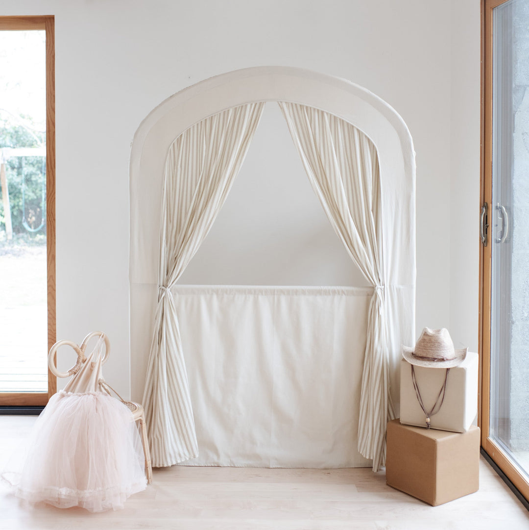 Gathre play theatre and puppet stage in premium canvas for imaginative play.