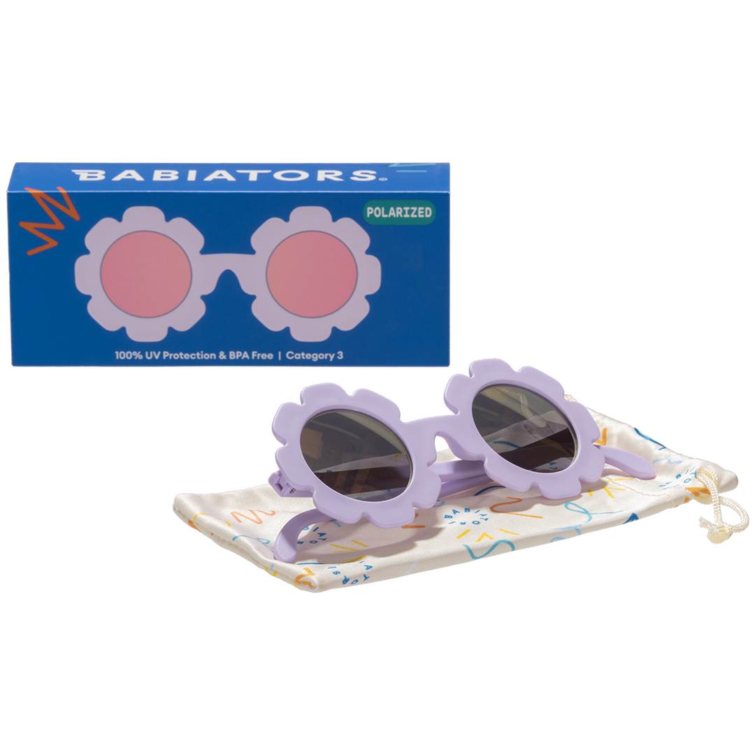 Irresistible Iris Flower I Polarized Lavender Mirrored Lenses Babiators Sunglasses Sunglasses Irresistible Iris Flower I Polarized Lavender Mirrored Lenses Bonjour Fete - Party Supplies