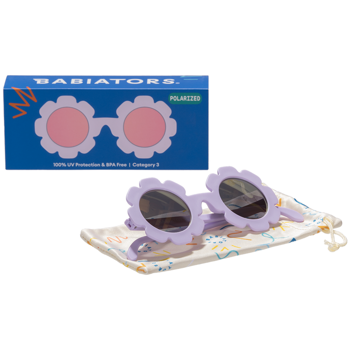 Irresistible Iris Flower I Polarized Lavender Mirrored Lenses Babiators Sunglasses Sunglasses Irresistible Iris Flower I Polarized Lavender Mirrored Lenses Bonjour Fete - Party Supplies