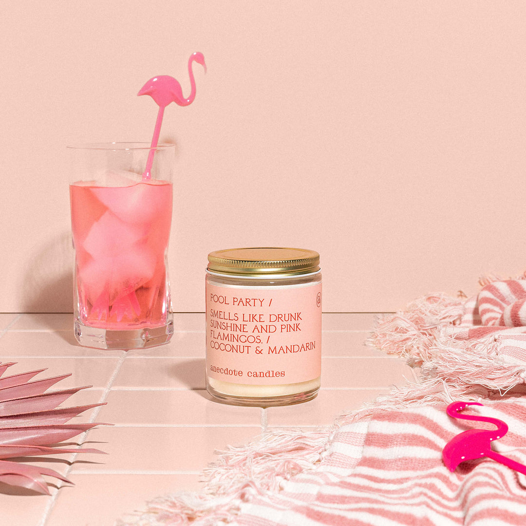 Pool Party Candle Anecdote Candles candles Standard Jar Pool Party Candle Bonjour Fete - Party Supplies