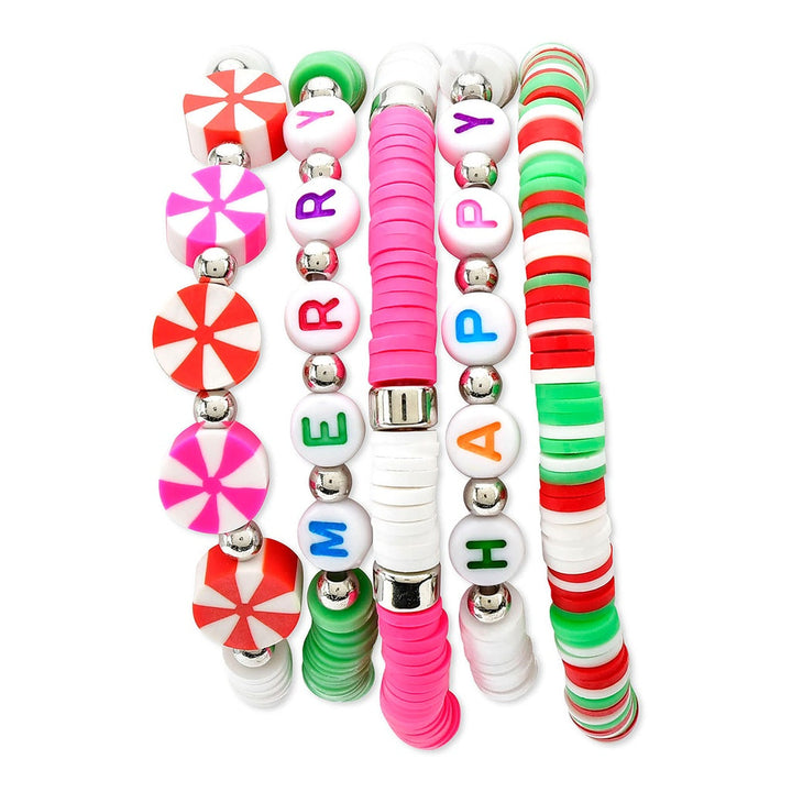 PRETTY PEPPERMINT BRACELET SET Bonjour Fête  PRETTY PEPPERMINT BRACELET SET Bonjour Fete - Party Supplies