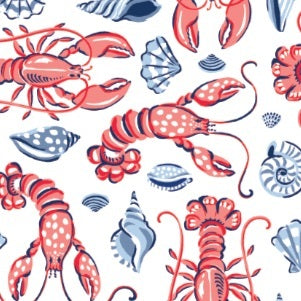 Printfresh lobster and shells print featured on the walk set
