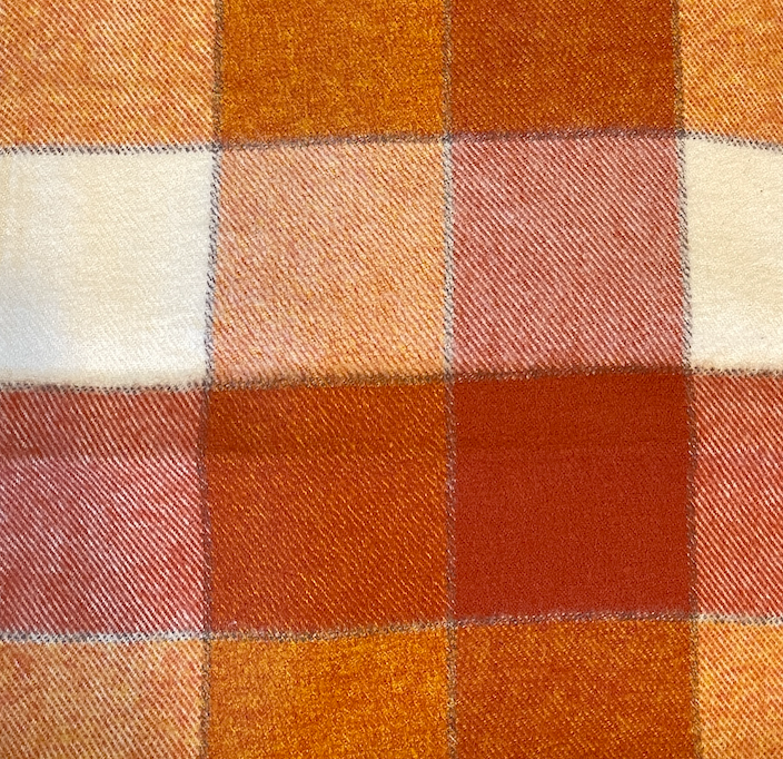 Pumpkin Spice Plaid Flannel Lady Bow Collar
