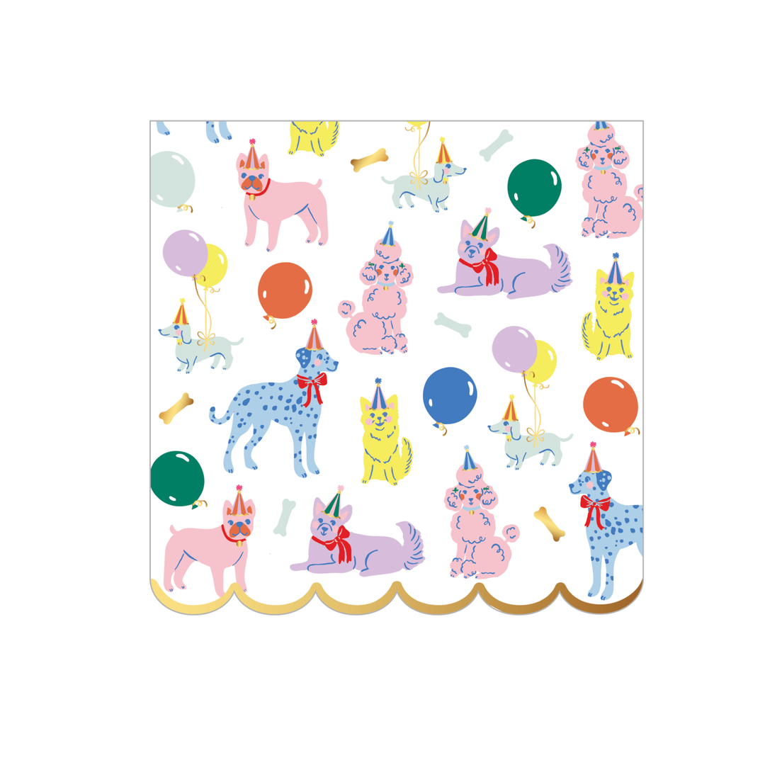 PUPPY DOG LARGE NAPKINS Bonjour Fete Napkins PUPPY DOG LARGE NAPKINS Bonjour Fete - Party Supplies