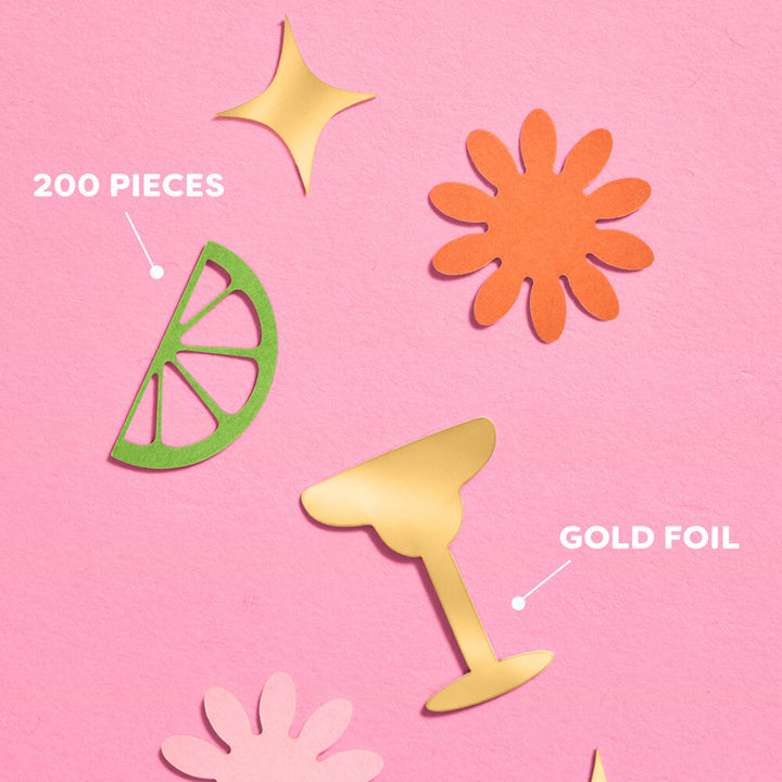 Margs Confetti - 200 pc foil confetti xo, Fetti confetti Margs Confetti - 200 pc foil confetti Bonjour Fete - Party Supplies