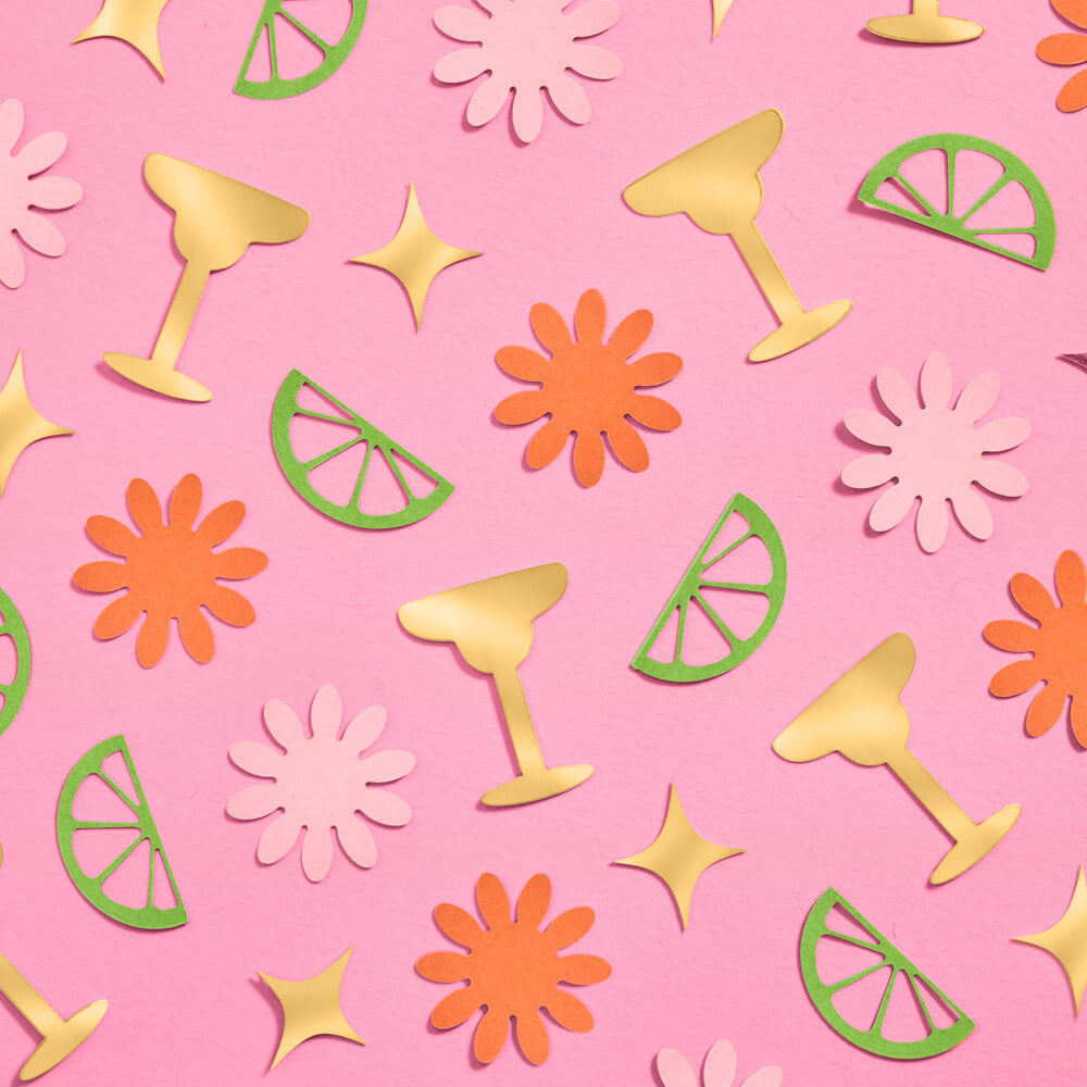 Margs Confetti - 200 pc foil confetti xo, Fetti confetti Margs Confetti - 200 pc foil confetti Bonjour Fete - Party Supplies