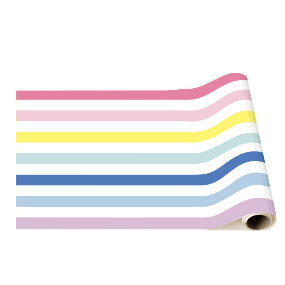 RAINBOW CABANA TABLE RUNNER Bonjour Fête Table Covers & Placemats RAINBOW CABANA TABLE RUNNER Bonjour Fete - Party Supplies