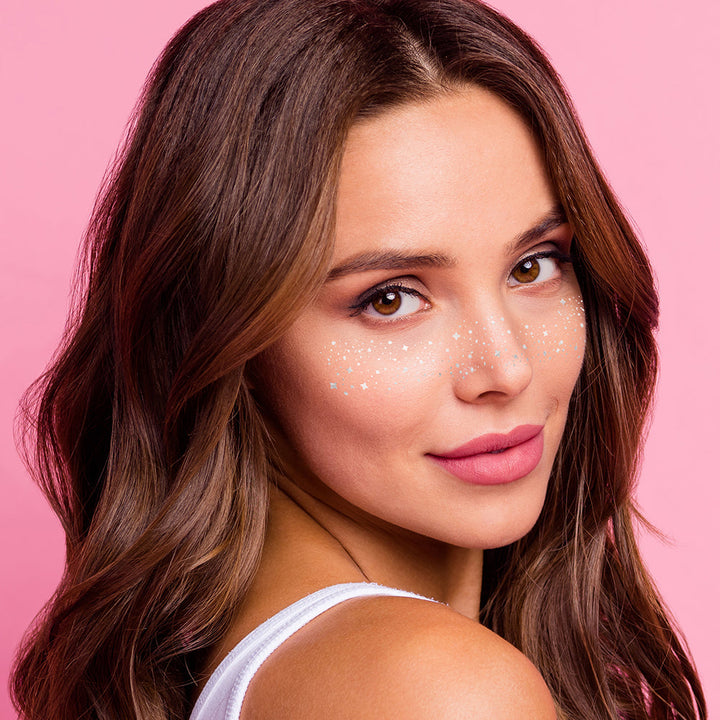 GALACTIC SILVER FACE FRECKLES Flash Tattoos Party Tats GALACTIC SILVER FACE FRECKLES Bonjour Fete - Party Supplies