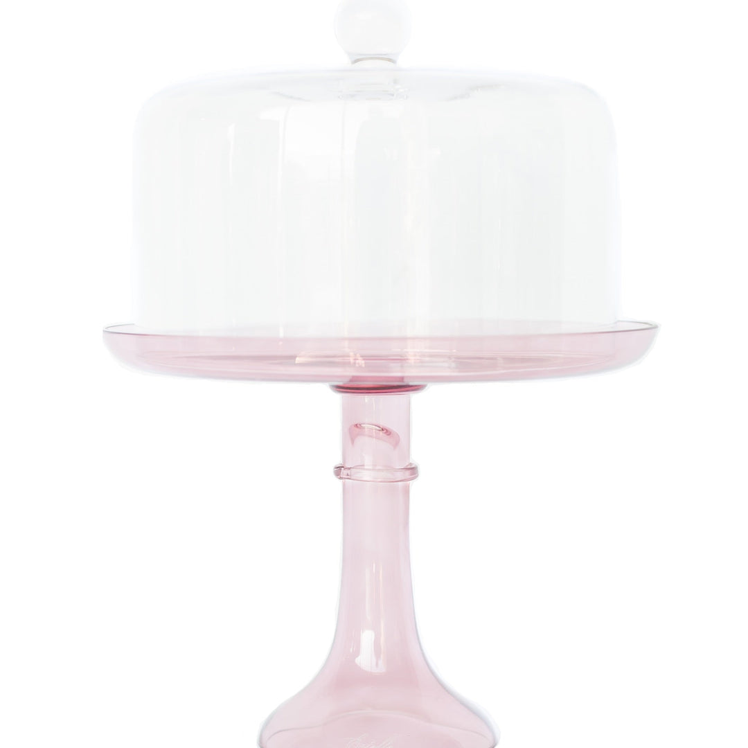 Estelle Cake Stand {Rose} Estelle Colored Glass Cake Stand CAKE STAND Estelle Cake Stand {Rose} Bonjour Fete - Party Supplies
