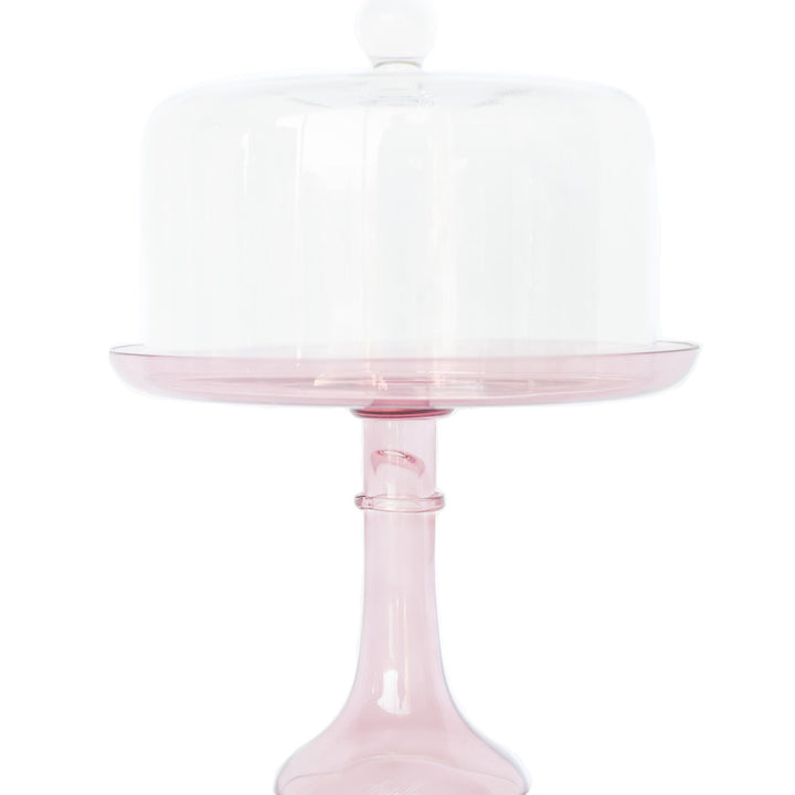 Estelle Cake Stand {Rose} Estelle Colored Glass Cake Stand CAKE STAND Estelle Cake Stand {Rose} Bonjour Fete - Party Supplies