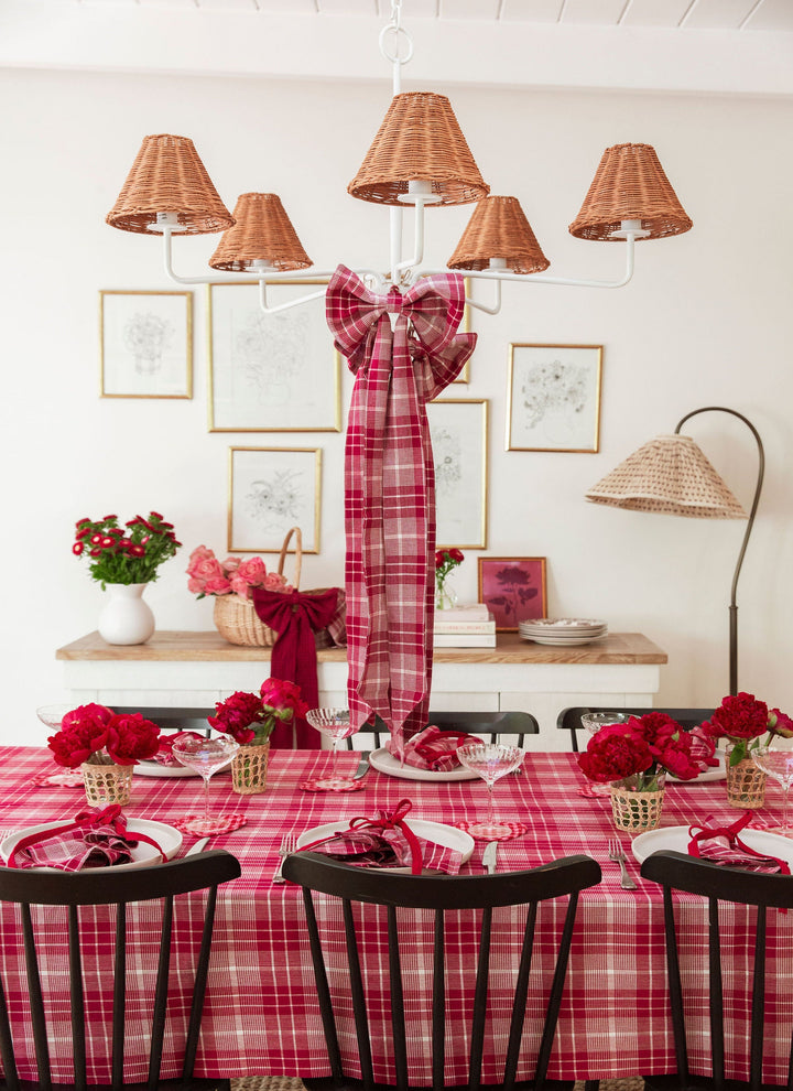 ROSEHILL PLAID - Fabric Bow Heather Taylor Home Decorations ROSEHILL PLAID - Fabric Bow Bonjour Fete - Party Supplies