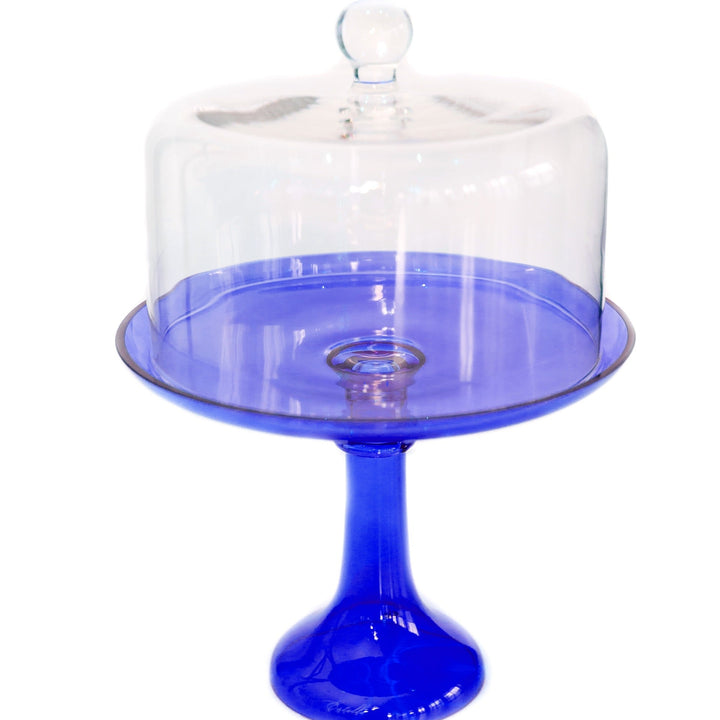 Estelle Cake Stand {Royal Blue} Estelle Colored Glass Cake Stand CAKE STAND Estelle Cake Stand {Royal Blue} Bonjour Fete - Party Supplies