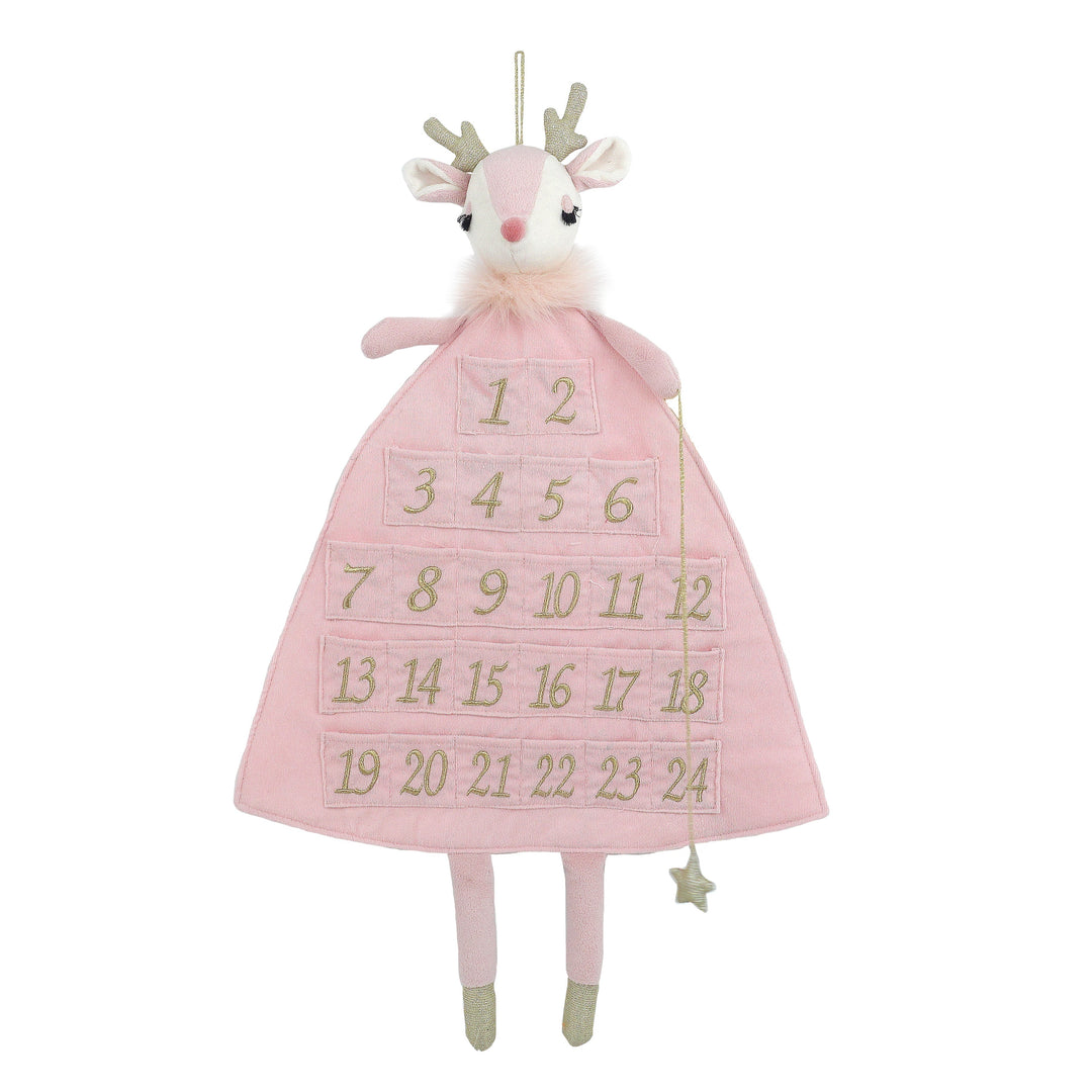 Pink Reindeer Advent Calendar MON AMI Calendar Pink Reindeer Advent Calendar Bonjour Fete - Party Supplies