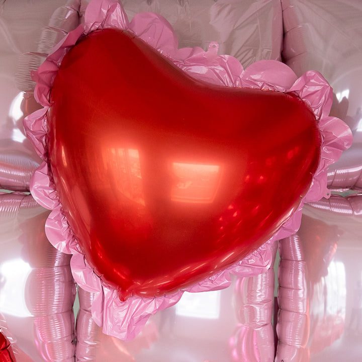 SCALLOPED HEART MYLAR BALLOON My Mind’s Eye Valentine's Day Decor SCALLOPED HEART MYLAR BALLOON Bonjour Fete - Party Supplies