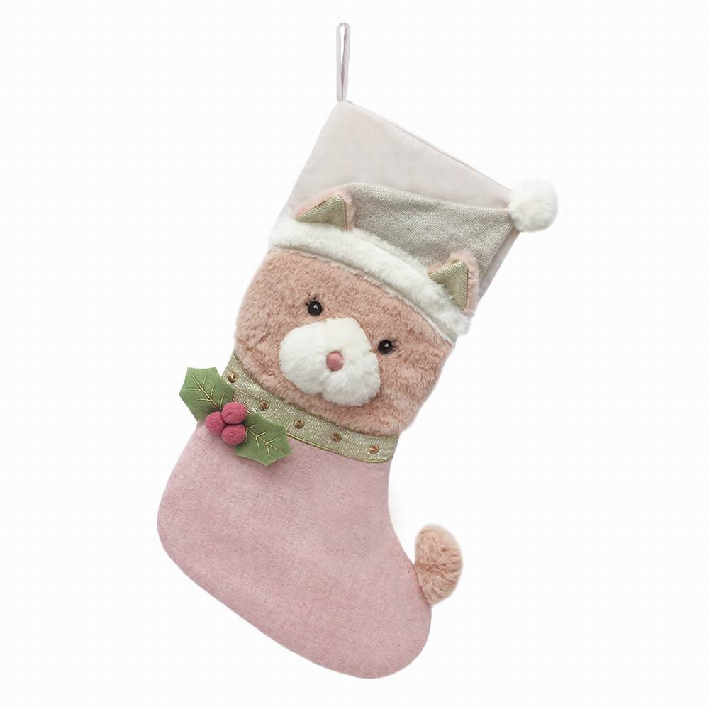 Merry Kitty Stocking MON AMI STOCKINGS Merry Kitty Stocking Bonjour Fete - Party Supplies