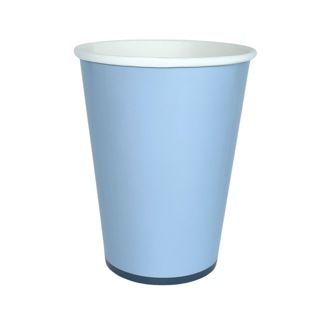 SKY BLUE SIGNATURE CUPS Bonjour Fete Cups SKY BLUE SIGNATURE CUPS Bonjour Fete - Party Supplies