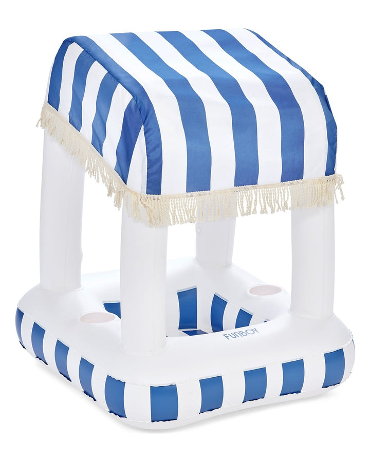 Petite Inflatable Pool Bar, Blue Stripe