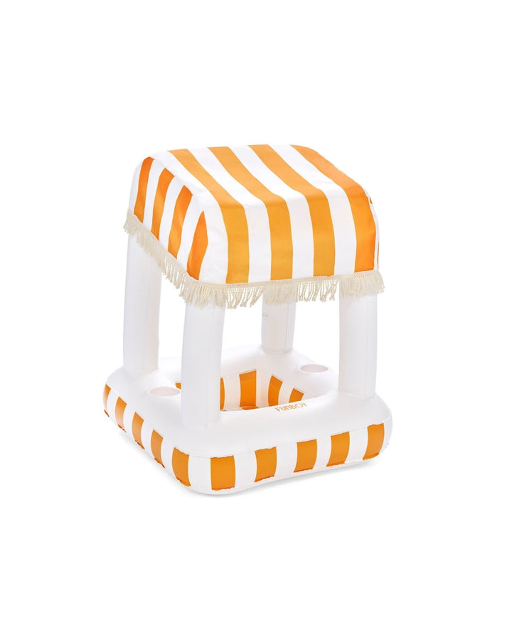 Petite Inflatable Pool Bar, Yellow Stripe