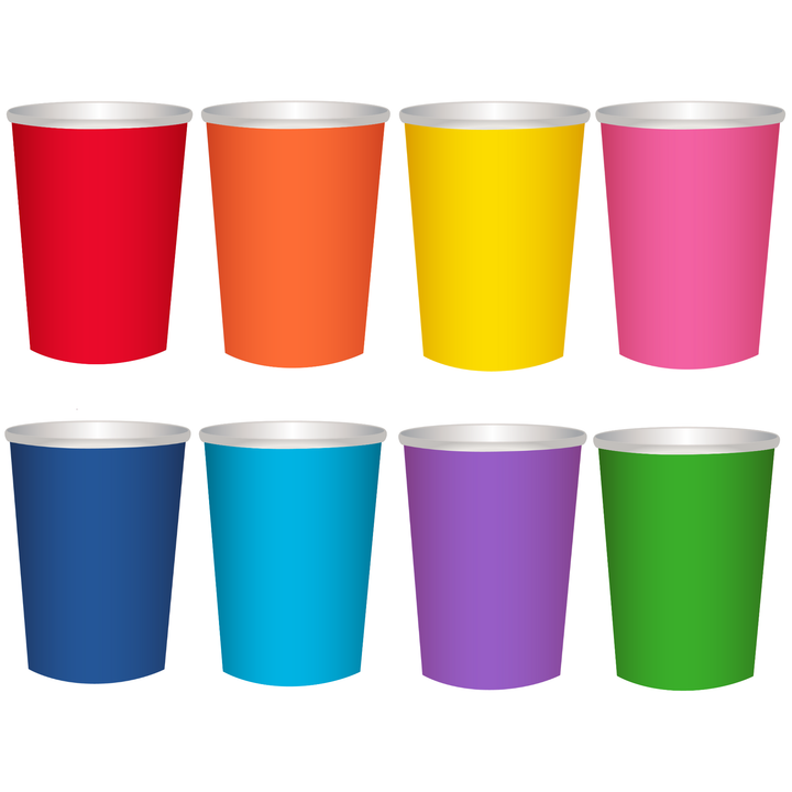 SPRINKLES & SMILES ASSORTED RAINBOW CUPS Bonjour Fete Cups Bonjour Fete - Party Supplies