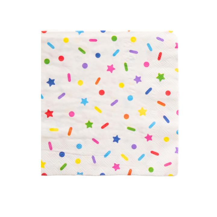 SPRINKLES & SMILES CONFETTI LARGE NAPKINS Bonjour Fete Napkins Bonjour Fete - Party Supplies