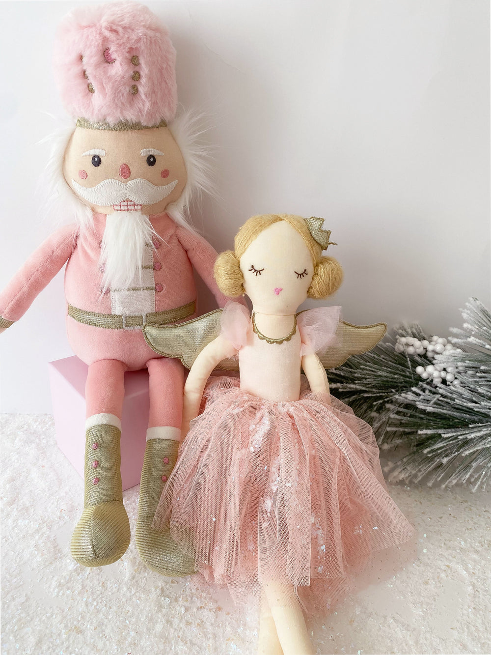 Pink and Gold Nutcracker MON AMI WINTERY PLUSH TOYS Pink and Gold Nutcracker Bonjour Fete - Party Supplies