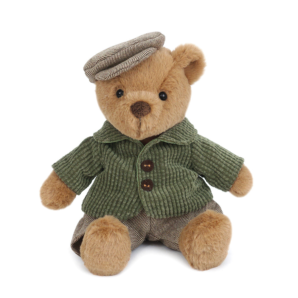 Bernard Bear Plush Toy in Corduroy Jacket by Mon Ami