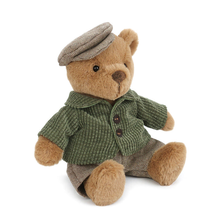Bernard Bear Plush Toy in Corduroy Jacket by Mon Ami