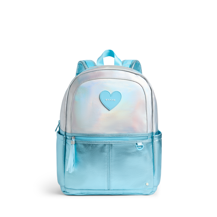 STATE Kane Double Pocket Kids Backpack, Blue Iridescent