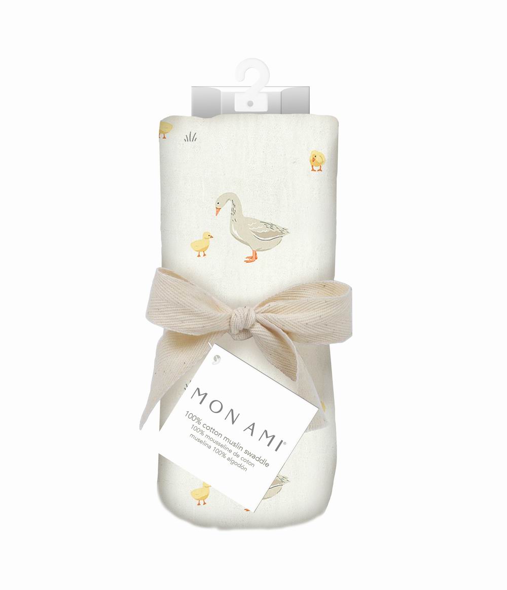 Mother Goose Cotton Muslin Swaddle Blanket by Mon Ami