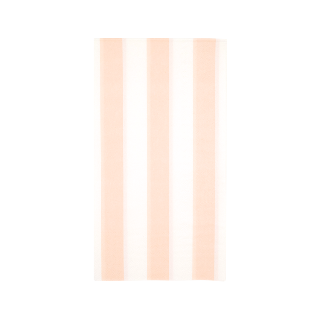 SWEET PEACH CABANA STRIPE GUEST TOWELS Bonjour Fete Napkins Bonjour Fete - Party Supplies