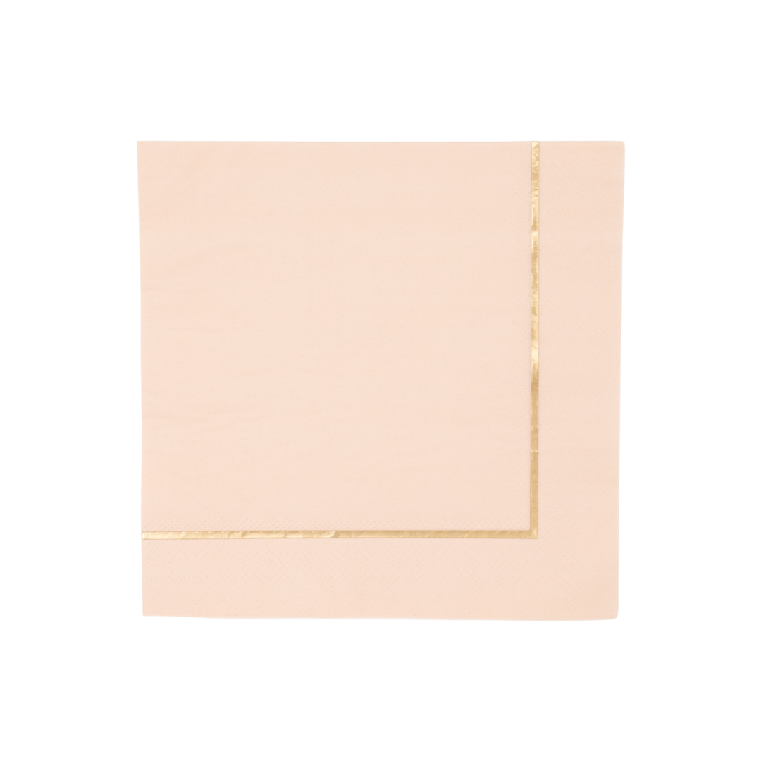 SWEET PEACH PREMIUM LARGE NAPKINS Bonjour Fete Napkins Bonjour Fete - Party Supplies