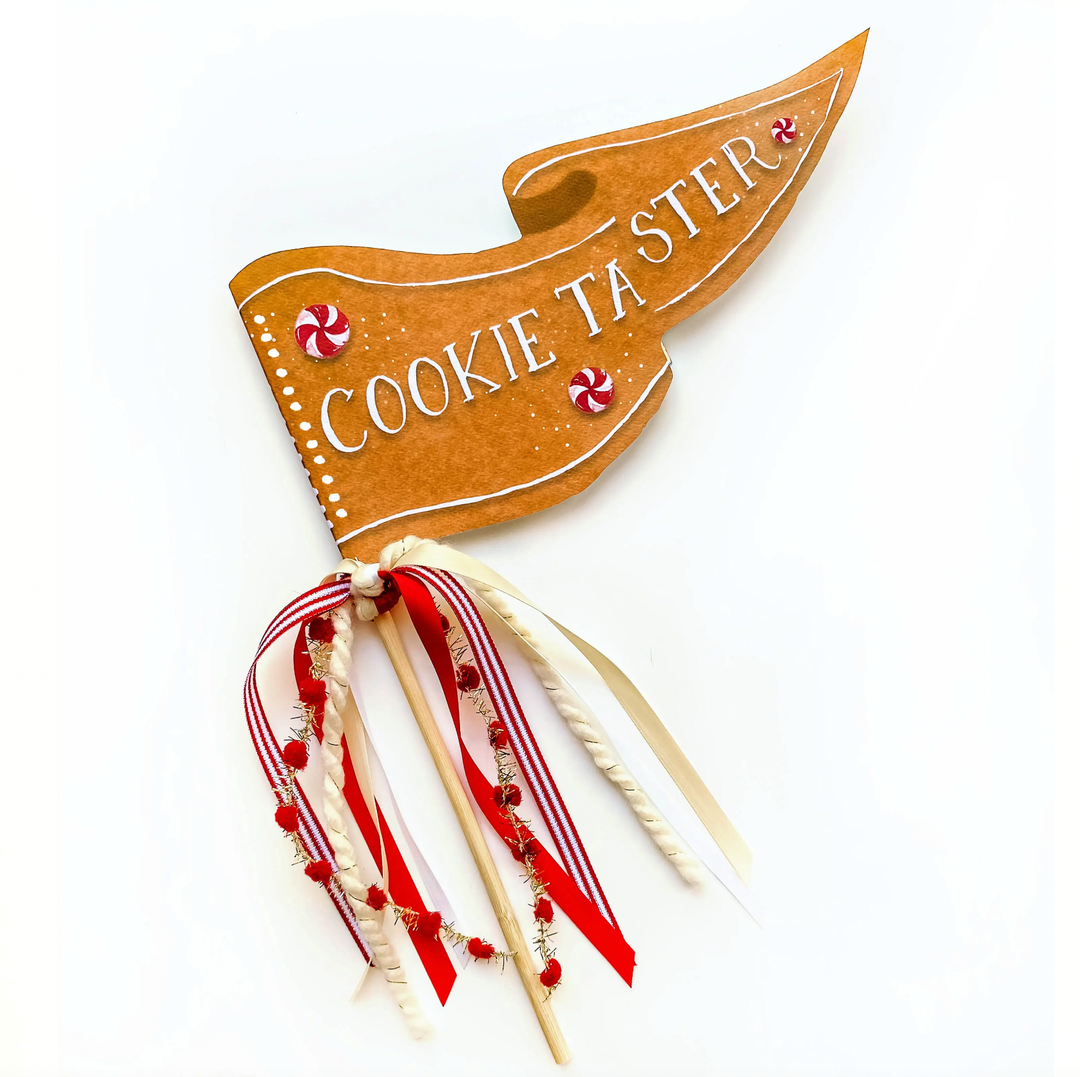 Cookie Taster Party Pennant Cami Monet Party Pennants Cookie Taster Party Pennant Bonjour Fete - Party Supplies