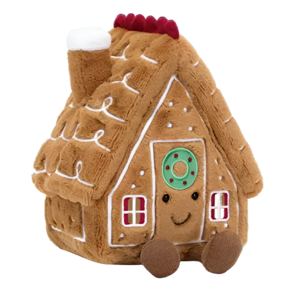 AMUSEABLE GINGERBREAD HOUSE BY JELLYCAT Jellycat Holiday Toys & Books Bonjour Fete - Party Supplies