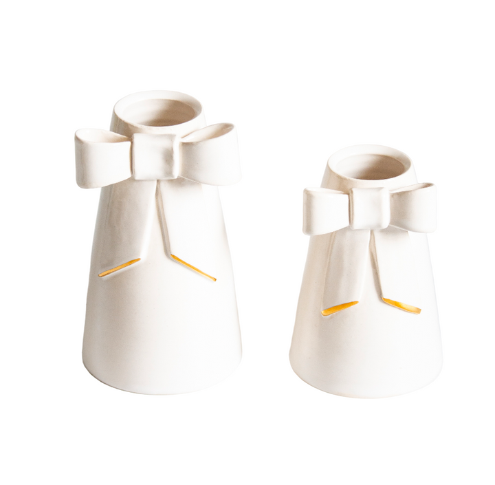 Bow Bloom Vases Shop Susan Gordon Pottery Vase Bow Bloom Vases Bonjour Fete - Party Supplies