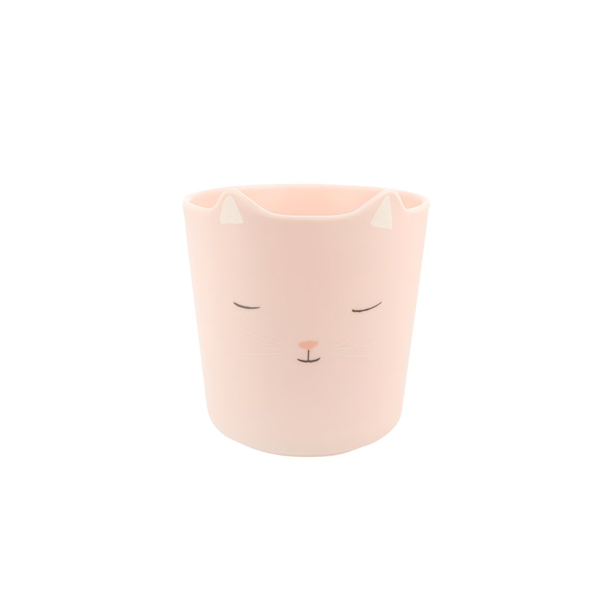 REUSABLE PINK CAT CUP Meri Meri Cups REUSABLE PINK CAT CUP Bonjour Fete - Party Supplies