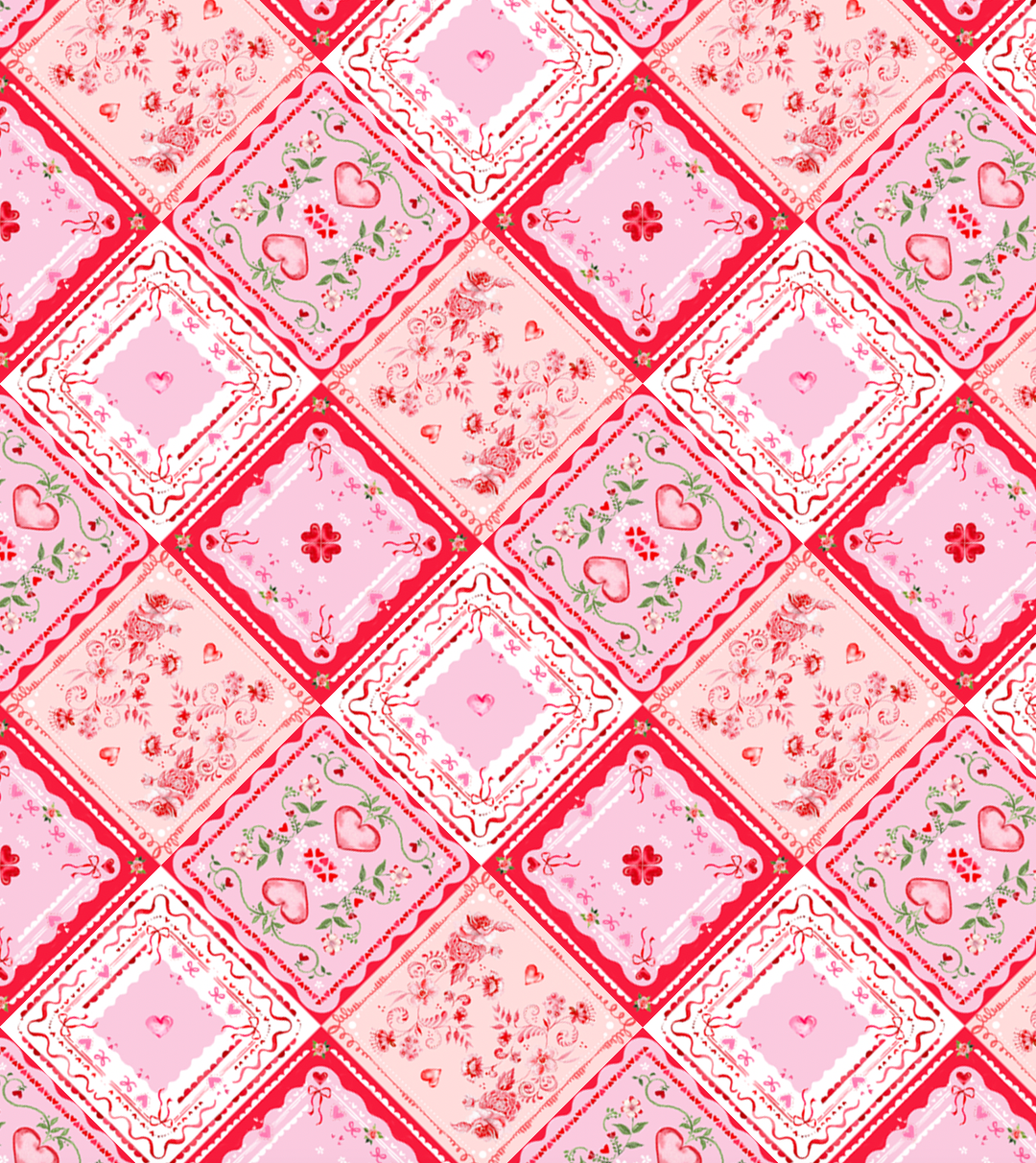 Cupid's Quilt Patchwork Table Runner Cami Monet Table Runners Cupid's Quilt Patchwork Table Runner Bonjour Fete - Party Supplies