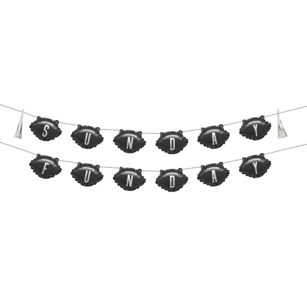 FOOTBALL MINI BALLOON BANNER Unique Garlands & Banners FOOTBALL MINI BALLOON BANNER Bonjour Fete - Party Supplies