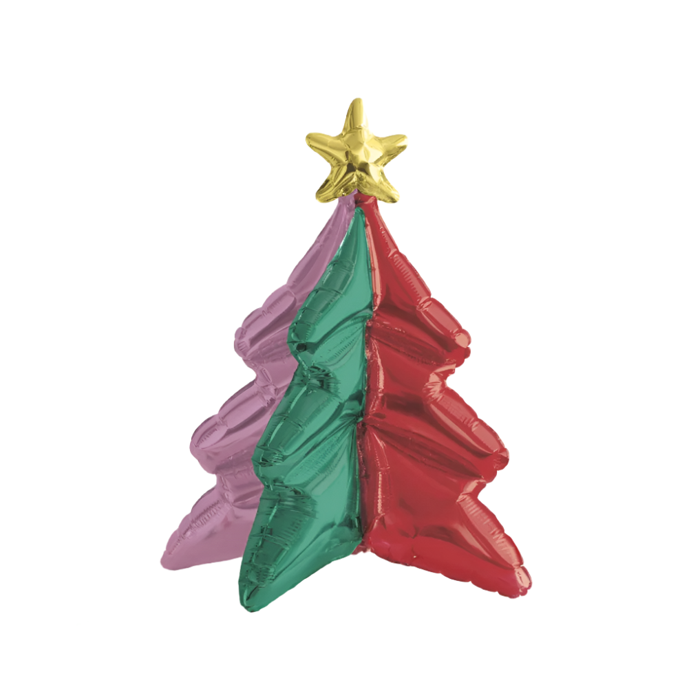 CHRISTMAS TREE FOIL BALLOON CENTERPIECE Unique Christmas Holiday Party Decorations CHRISTMAS TREE FOIL BALLOON CENTERPIECE Bonjour Fete - Party Supplies