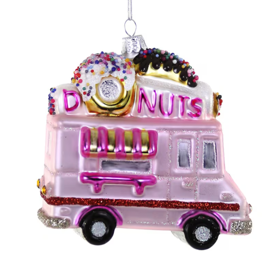 DONUT TRUCK GLASS ORNAMENT BY CODY FOSTER Cody Foster Co. Christmas Ornament DONUT TRUCK GLASS ORNAMENT BY CODY FOSTER Bonjour Fete - Party Supplies